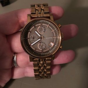 Rose Gold Fossil Watch